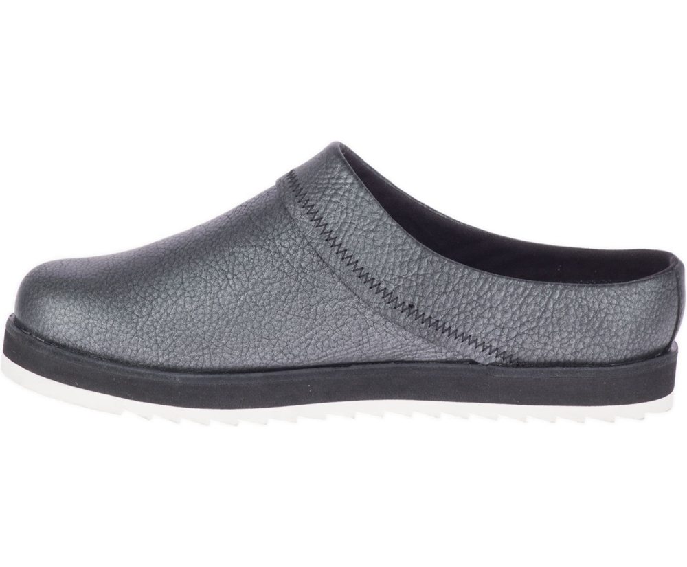 Merrell Slip Ons Damskie Czarne - Juno Clog Skórzane - 820356-AUN